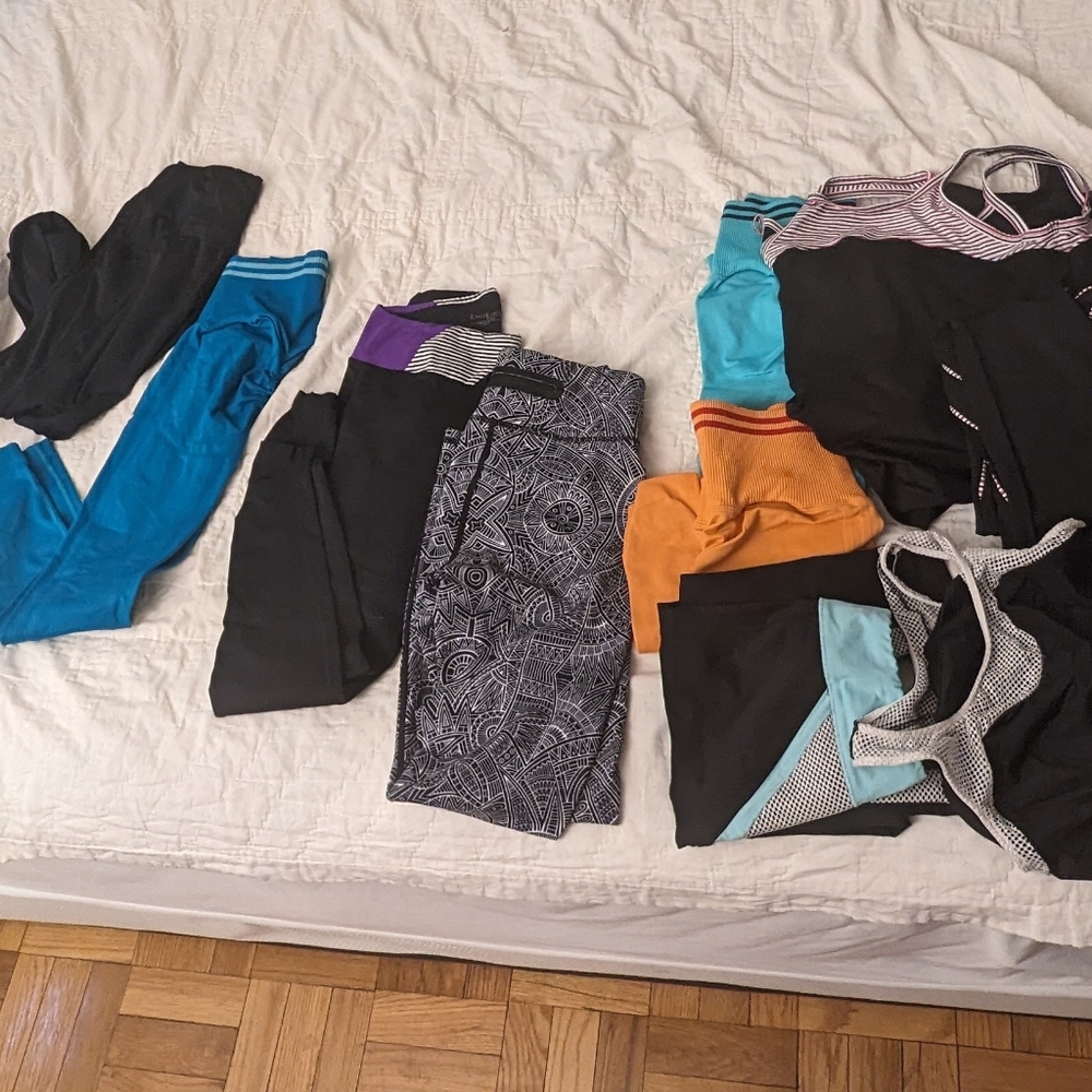 Gym pants (S) and tops (M) bundle